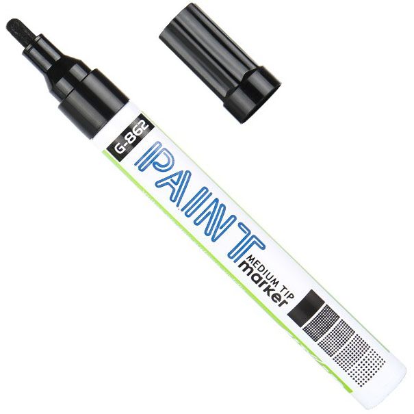 Маркер краска на масляной основе G-862A, черный - фото